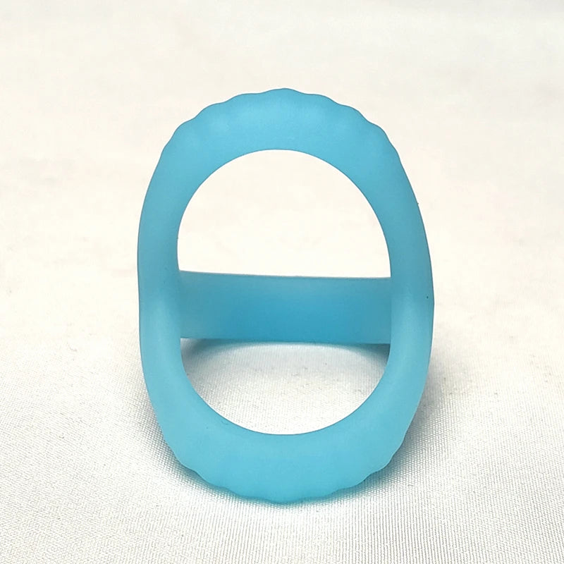 New Blue Luminous Penis Ring Reusable Silicone Semen Penis Ring Penis Enlargement Delayed Ejaculation Male Sex Toys