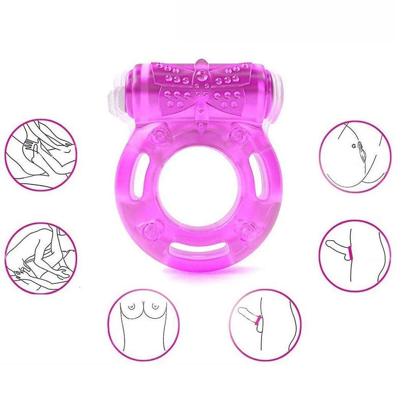 Cock Ring Vibrator Vibrating Clitoral Stimulator Strong Penis Erect Rings Erection Enhance Sex Ability Product Sex Toys For Men