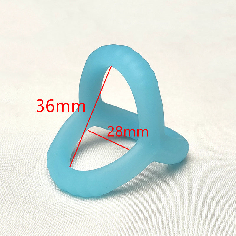 New Blue Luminous Penis Ring Reusable Silicone Semen Penis Ring Penis Enlargement Delayed Ejaculation Male Sex Toys