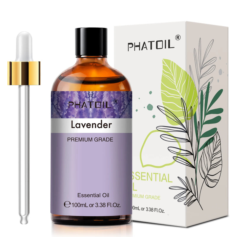 PHATOIL 100ml Eucalyptus Essential Oil Lavender Vanilla Jasmine Lemon Bergamot Aroma Oil for Diffuser Aromatherapy Candle Making