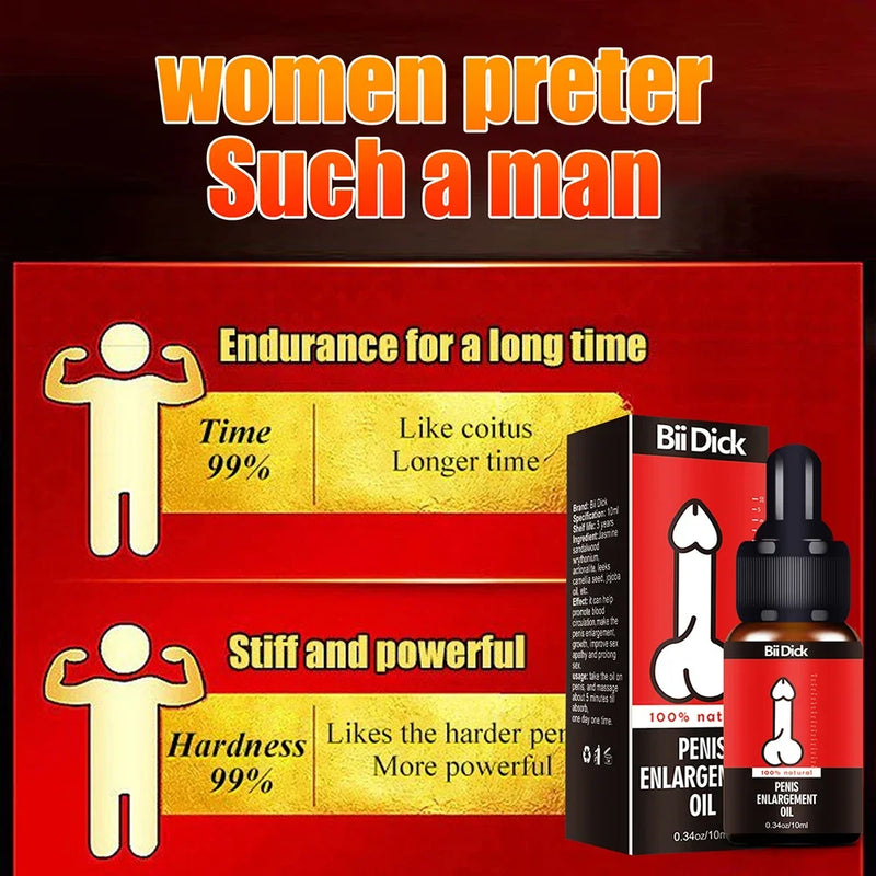 Penis Thickening Growth Man Biggest Enlargement Liquid Cock Erection Enhance Health Care Enlarge Massage Enlargement Oil 10ml